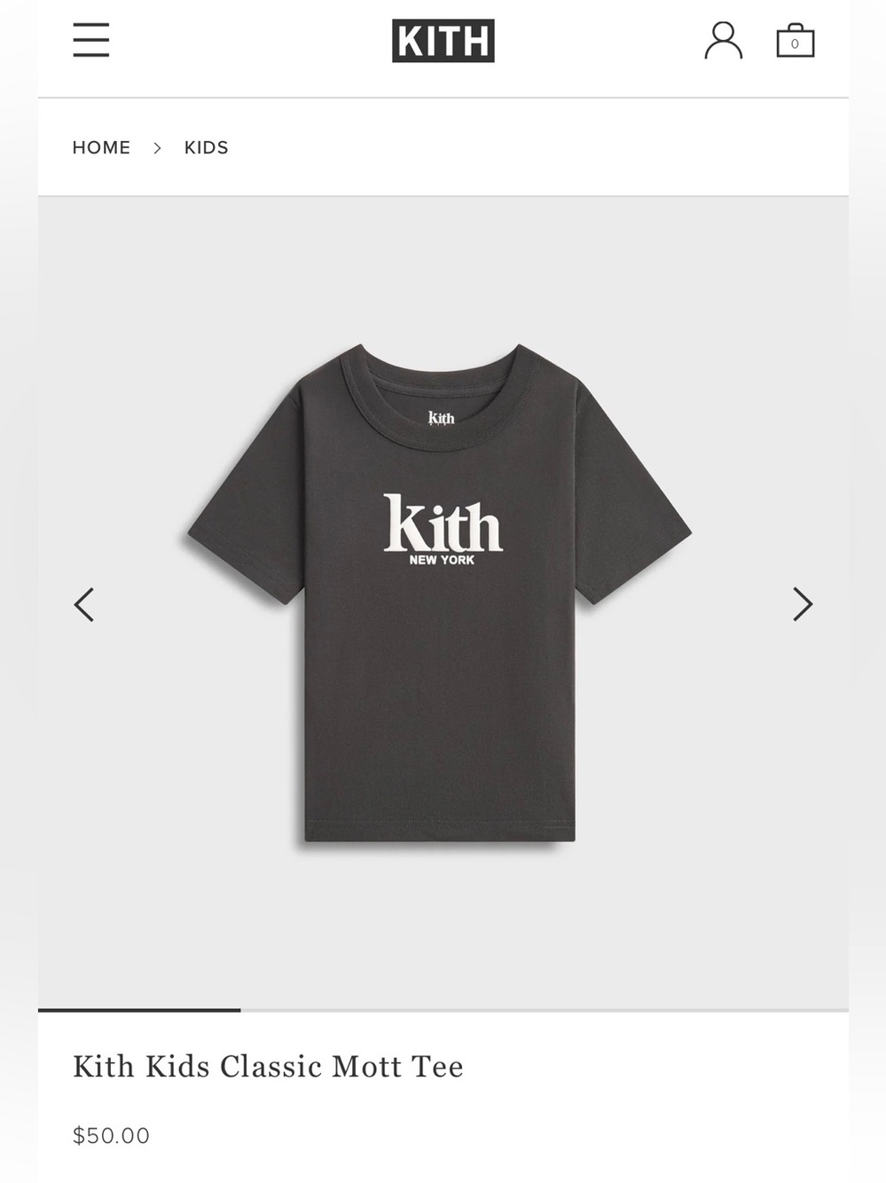 ✨Kith New York Kids' Navy Logo T-Shirt- worn once! 3T✨